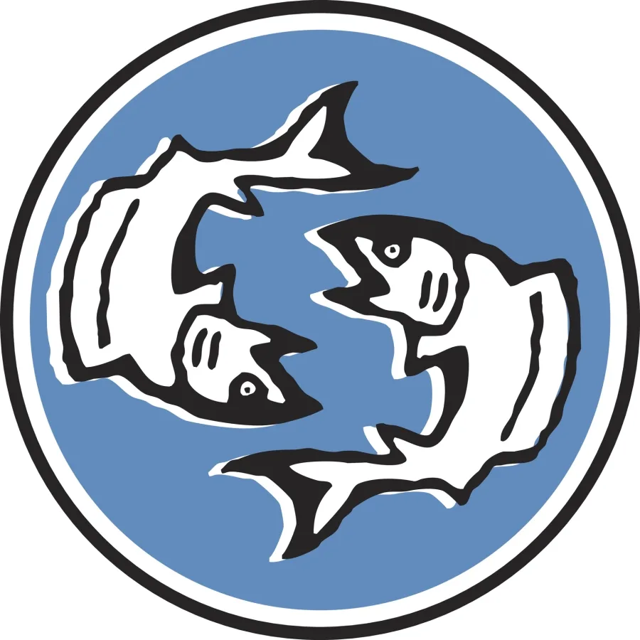 A graphic of a pisces star sign symbol