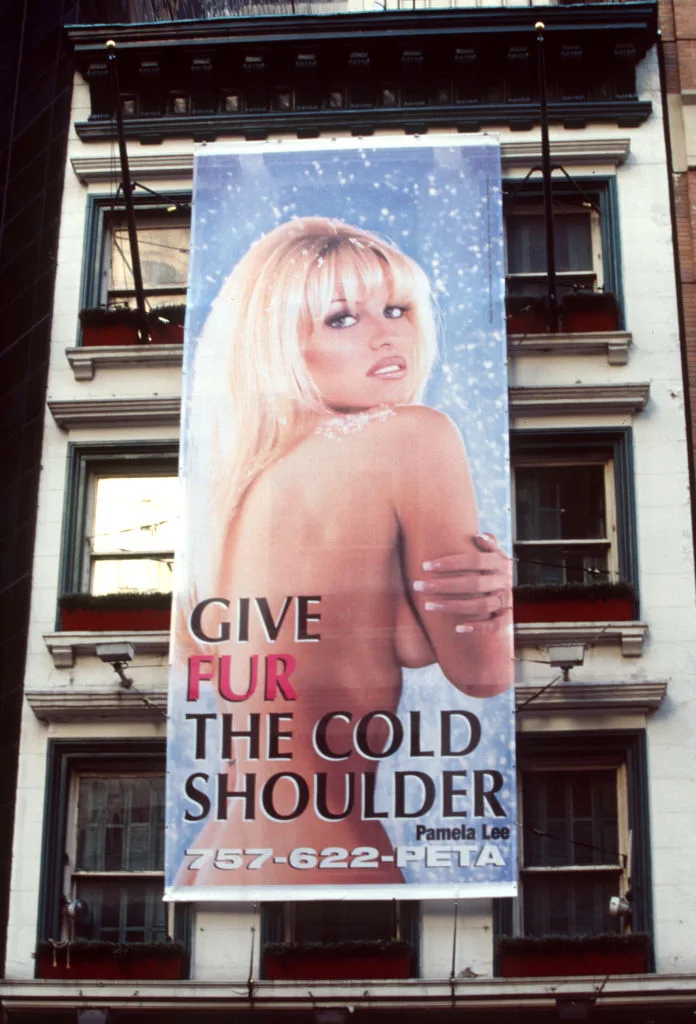 Pamela Anderson posing nude for PETA