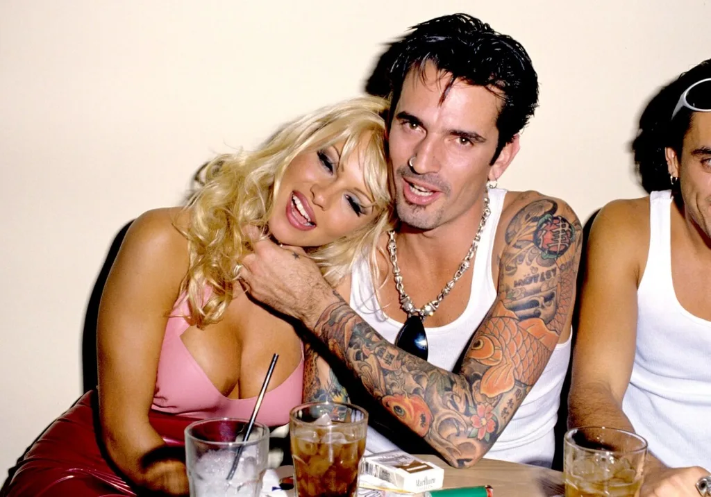 Pamela Anderson and Tommy Lee at the Hard Rock Hotel & Casino Las Vegas Grand Opening Party