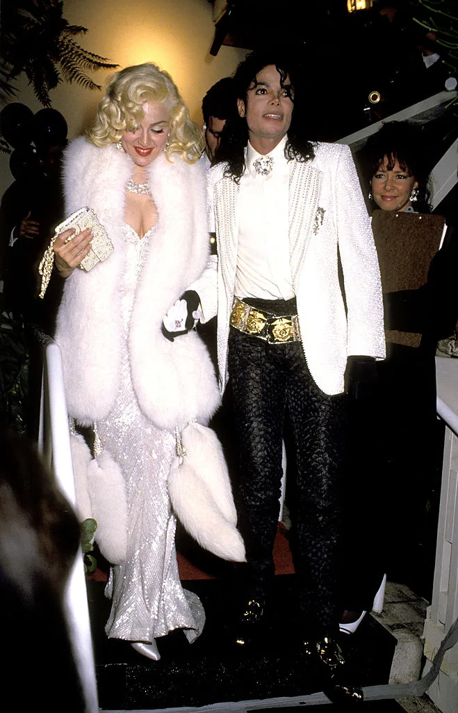 Madonna and Michael Jackson pictured together at the Swifty Lazar after party