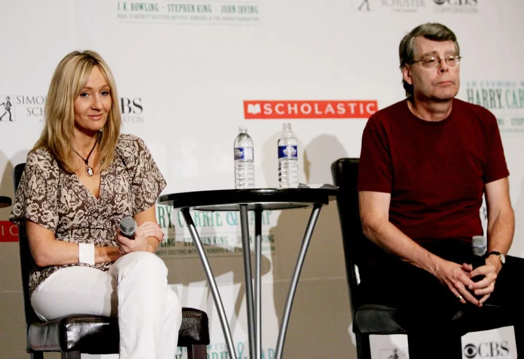 JK Rowling and Stephen King at the 'An Evening With Harry, Carrie And Garp Press Conference'