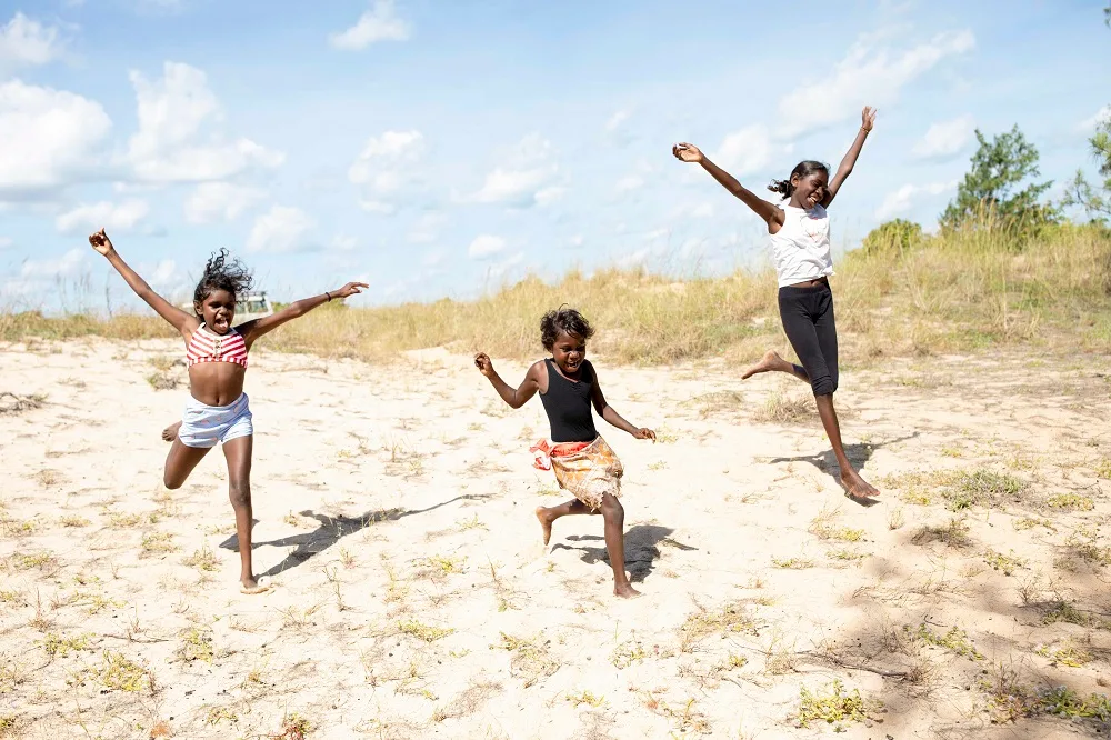 Aboriginal children in Australia.