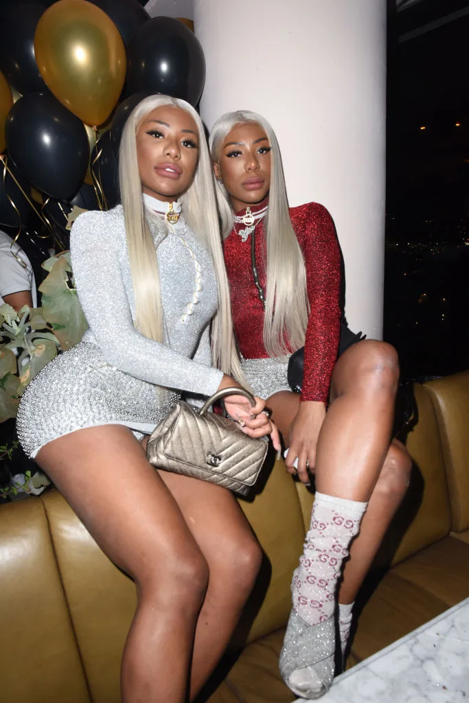 Shannade Clermont and Shannon Clermont at the French Montana Birthday Celebration
