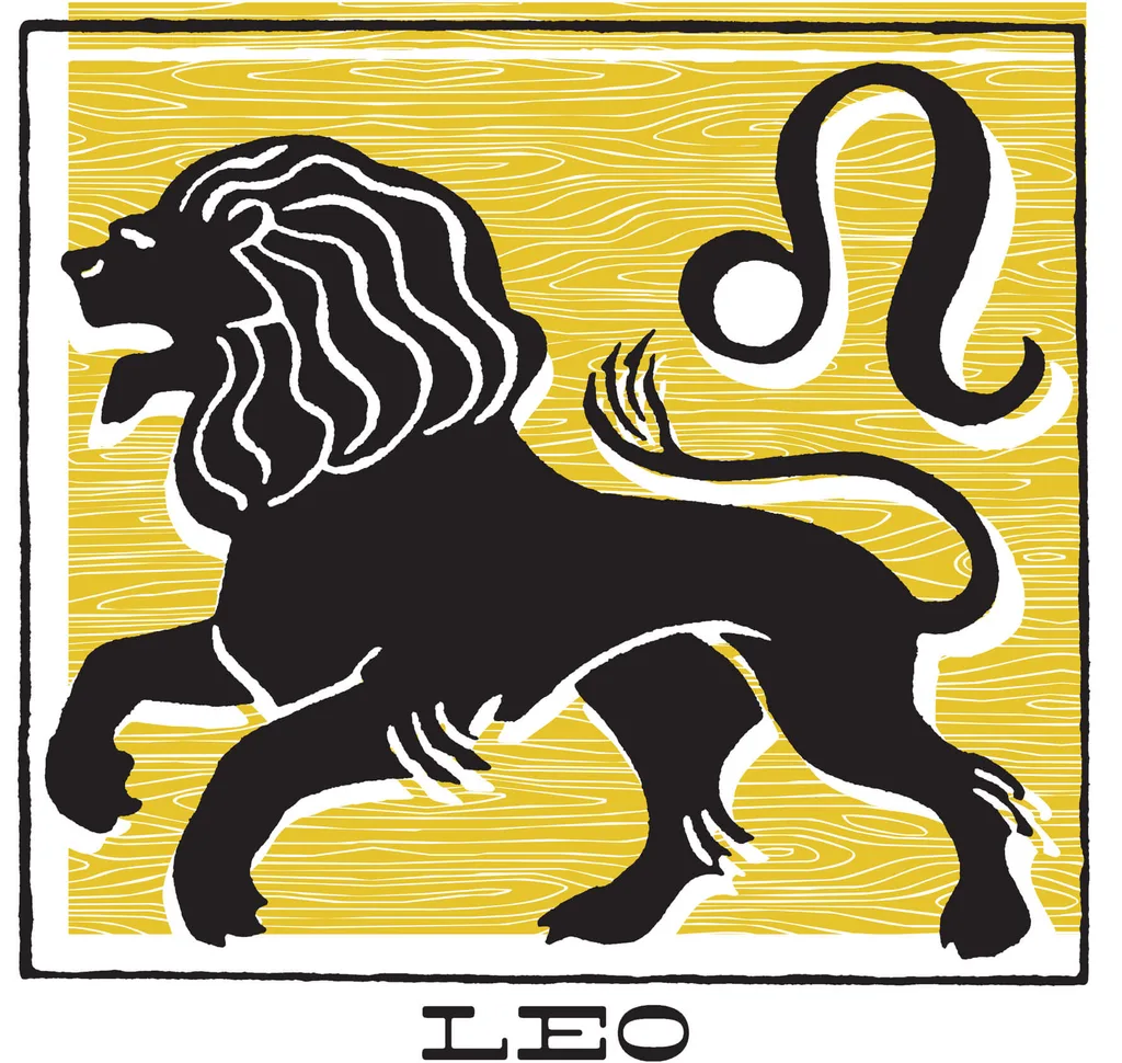 A silhouette of a Leo lion symbol