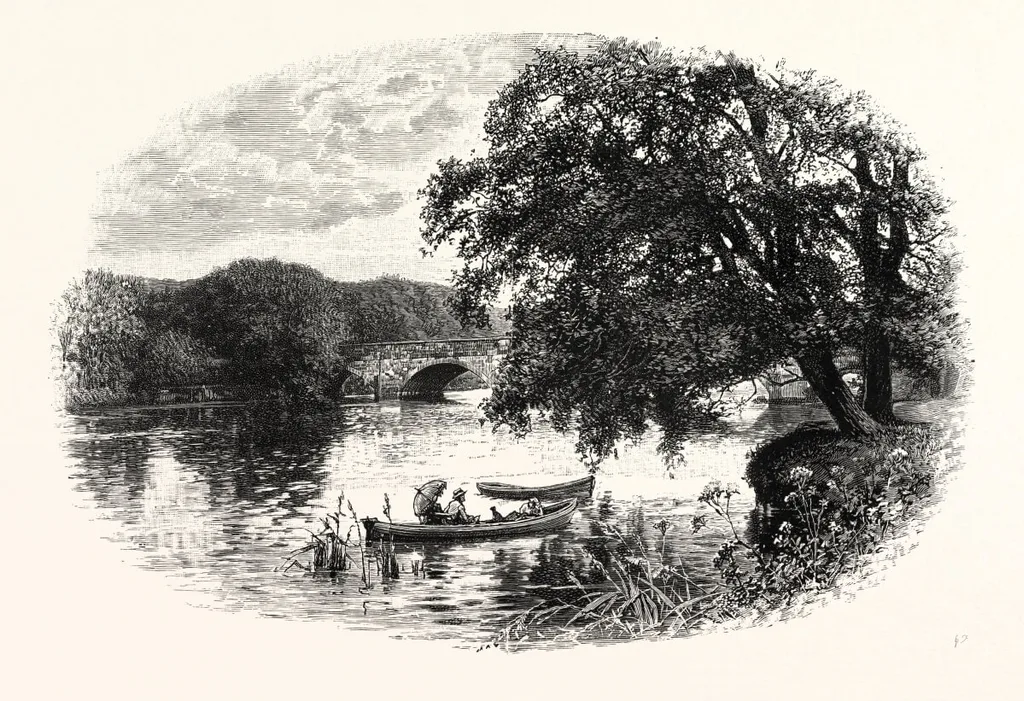 An illustration of 'The Bridge' in Otley, Yorkshire