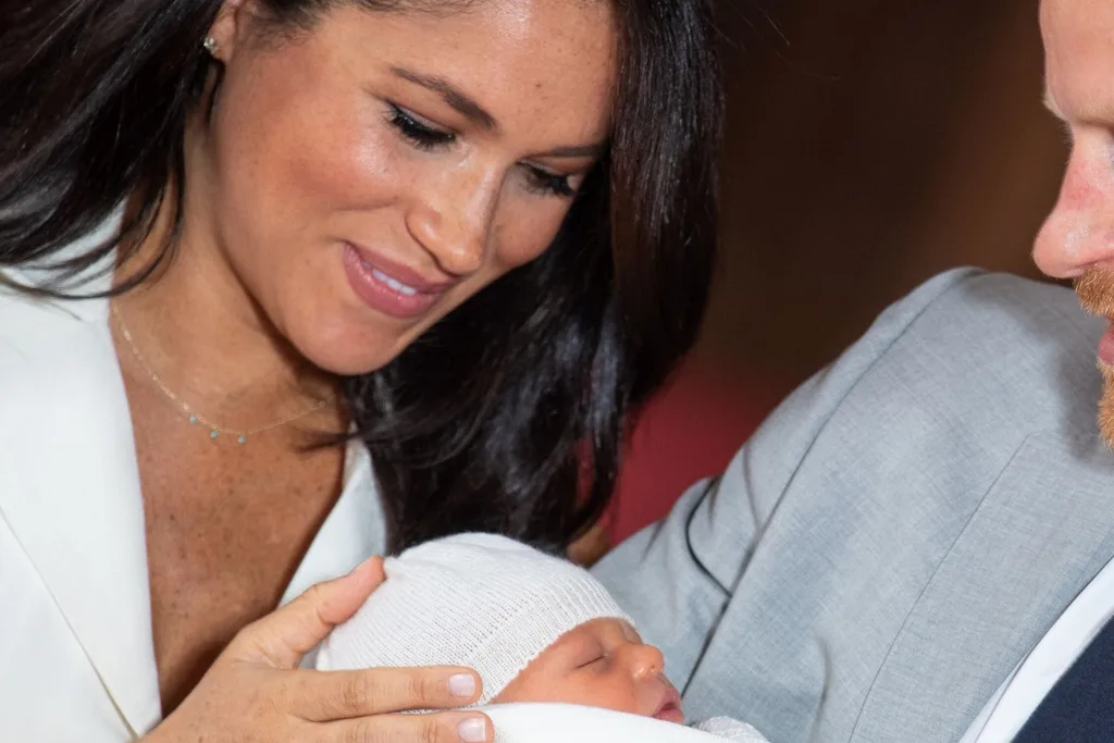 Meghan wearing one of Jennifer Meyer's pieces.