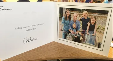 William and Kate pose with George, Charlotte and Louis in LEAKED Christmas card
