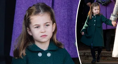 Princess Charlotte gives her first royal curtsy to the Queen