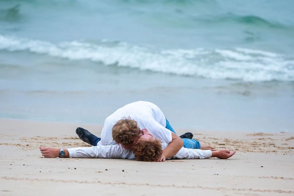 New Year's Day revellers Bondi Beach Sydney