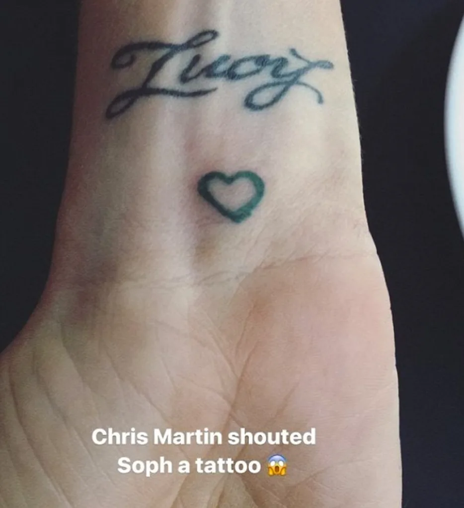 Sophie Monk Tattoo Chris Martin
