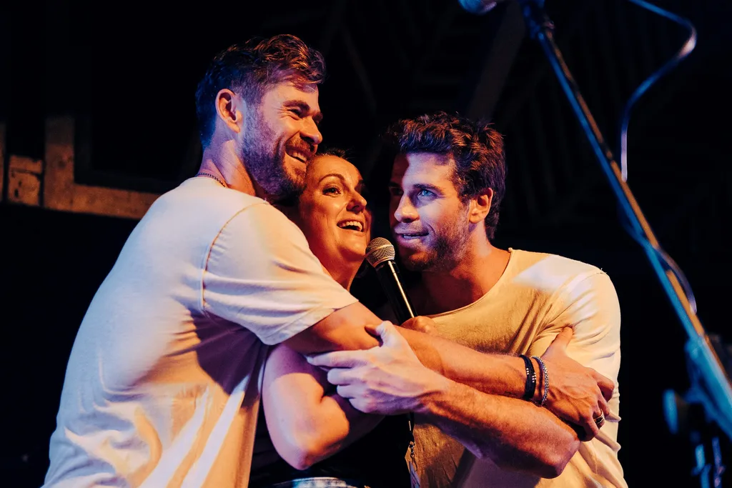 Chris & Liam Hemsworth and Celeste Barber