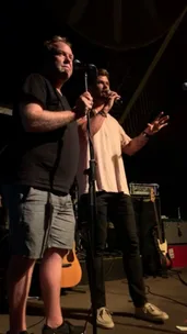 EXCLUSIVE Chris and Liam Hemsworth join Celeste Barber onstage