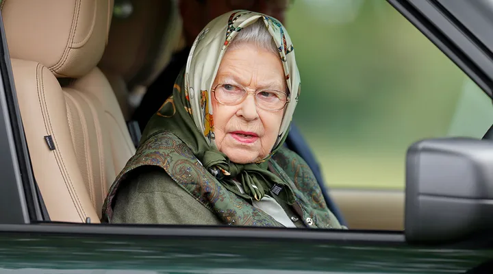 The Queen driving