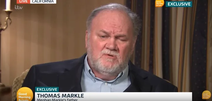 Thomas Markle says he's embarrassed by daughter Meghan Markle and Prince Harry