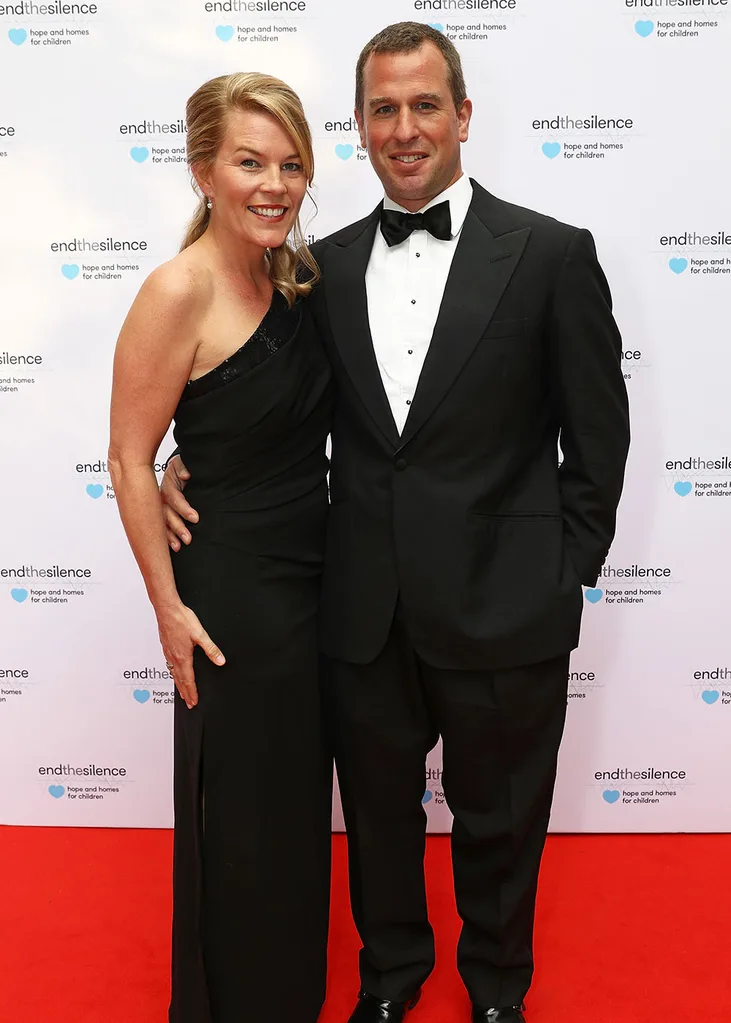 Peter Phillips at a red carpet event with his then wife Autumn