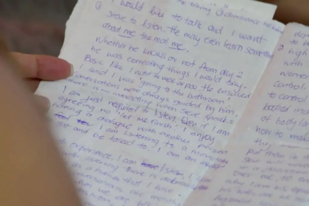 ‘Whether he knows it or not from Day 2 he was correcting things I was saying’ read an entry.