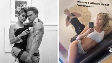 Miley Cyrus & Cody Simpson have different ideas for working out