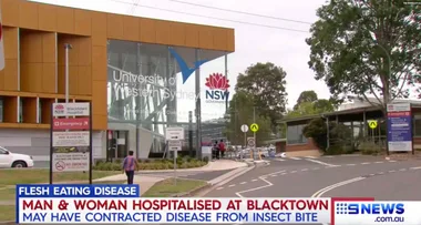 Flesh eating disease horror: Two Aussies hospitalised