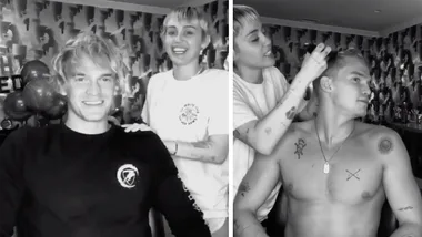 Miley Cyrus shaves off Cody Simpson’s hair in sweet video