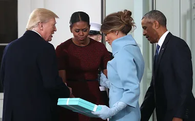 WATCH: Melania Trump’s gift to Michelle Obama is the most awkward exchange ever