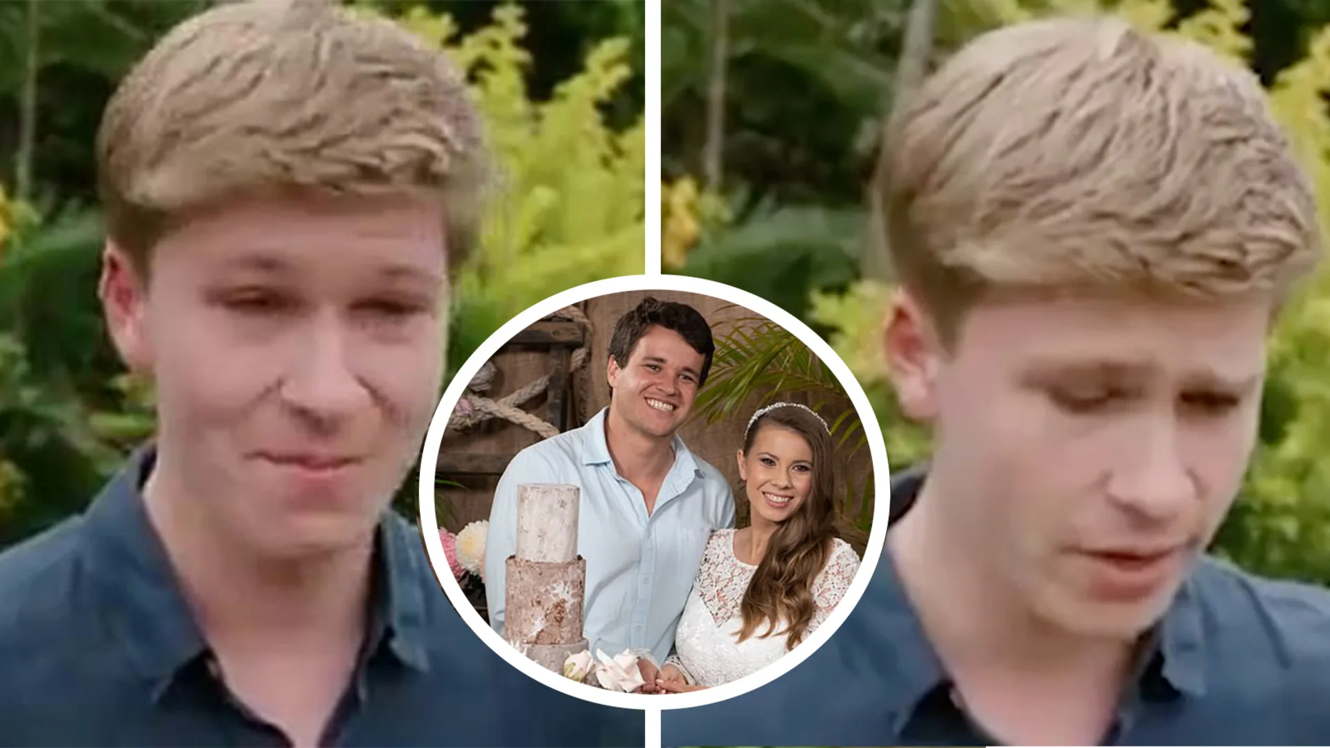 Robert Irwin fights back tears at Bindi and Chandler’s wedding