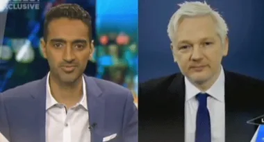 Julian Assange lashes out at Waleed Aly