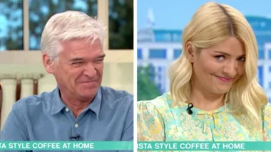 Holly and Phil giggle through innuendo-laced coffee tutorial