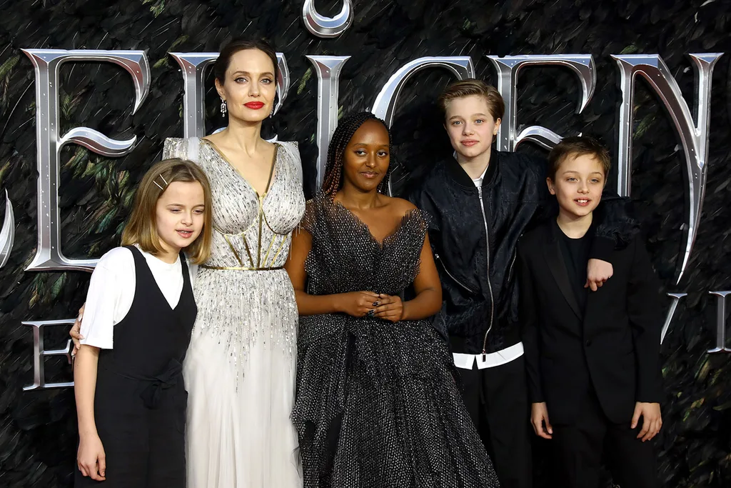 Angelina Jolie and children