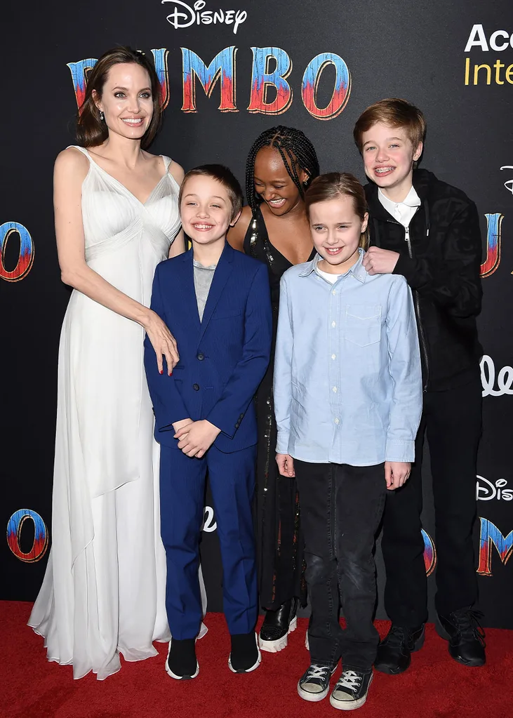 Angelina Jolie and children