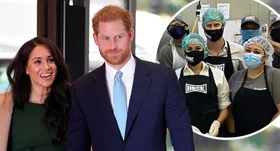 Meghan and Harry step out to help volunteers at food charity