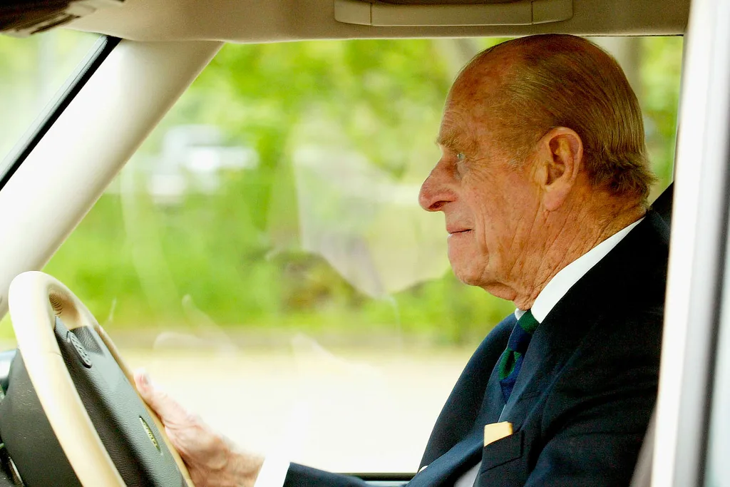 Prince Philip driving