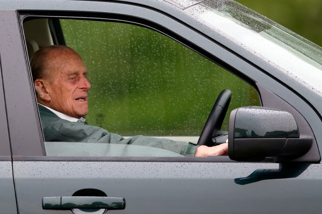 Prince Philip driving