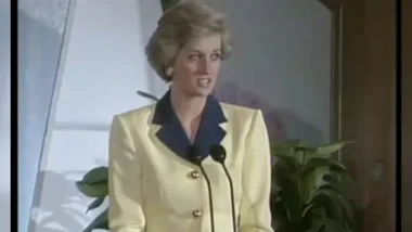 Princess Diana makes speech about family life