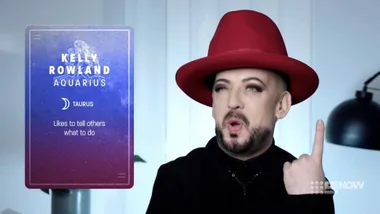 Boy George calls Delta Goodrem “stubborn”