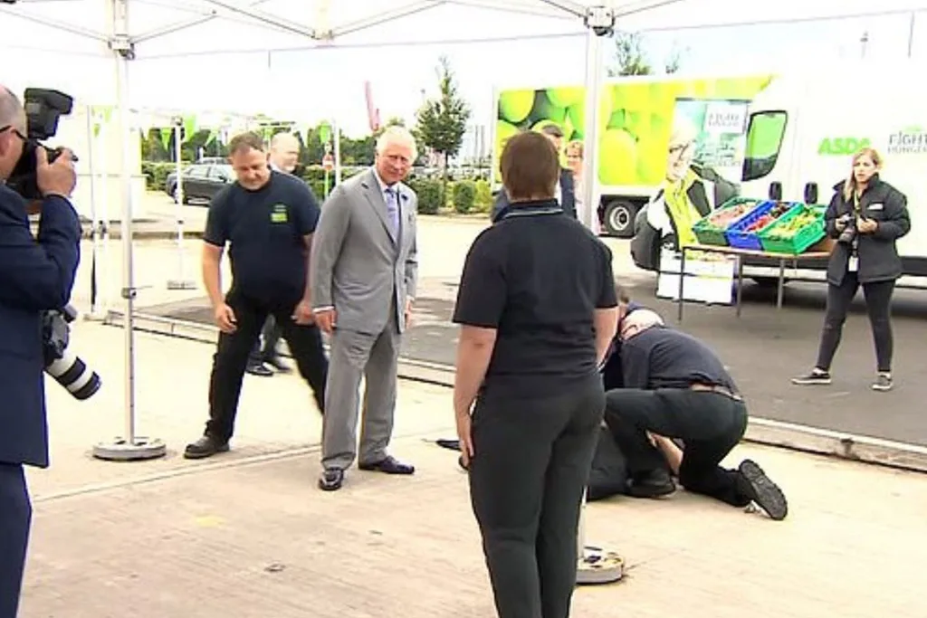 Prince Charles supermarket worker faint