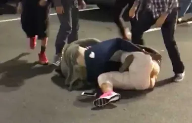 Vicious brawl breaks out over parking space in busy shopping centre