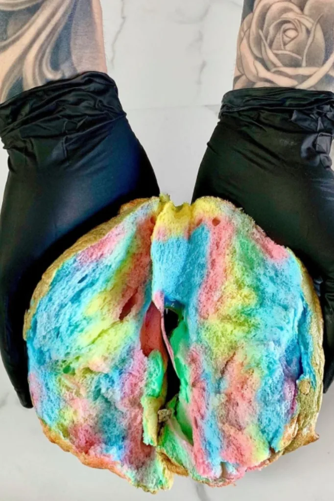 Rainbow cloud bread