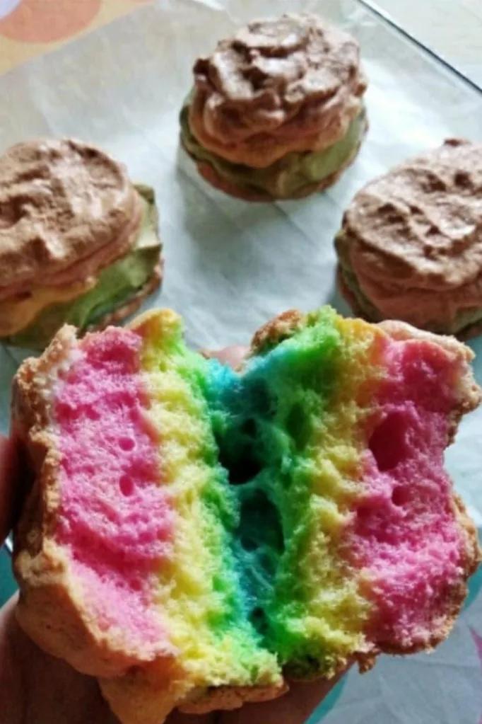 Rainbow cloud bread