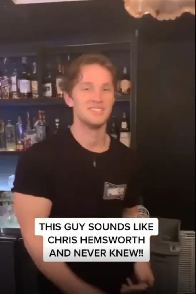 Chris Hemsworth Bartender