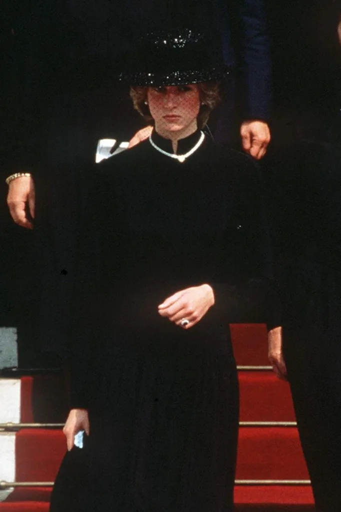 Princess Diana at Grace's funeral