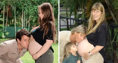 Bindi Irwin recreates mum Terri’s throwback baby bump snap!