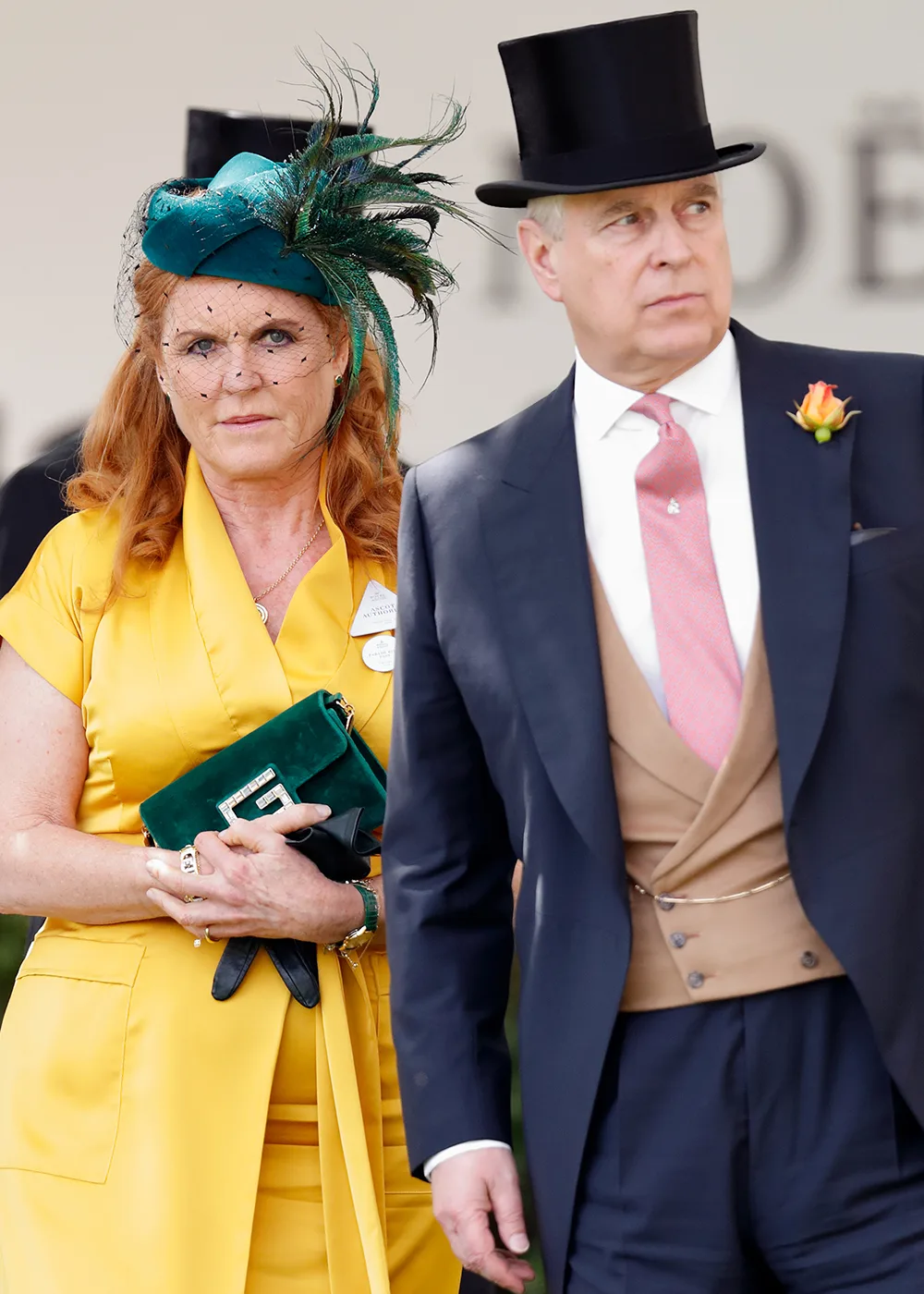 sarah ferguson prince andrew royal in yellow