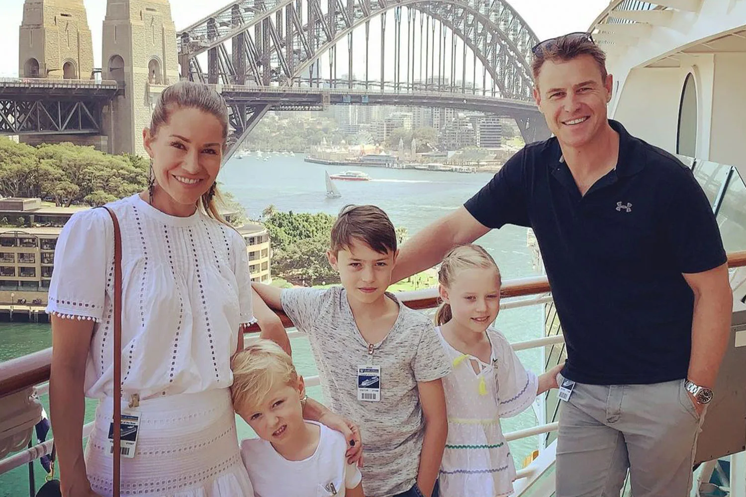 Rodger Corser, wife Renae Berry and their kids Dustin, Budd and Cilla.