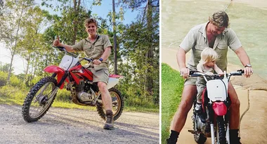 Robert Irwin recreates late dad Steve’s iconic photo