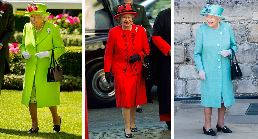 Queen Elizabeth colour dress fashion outfit