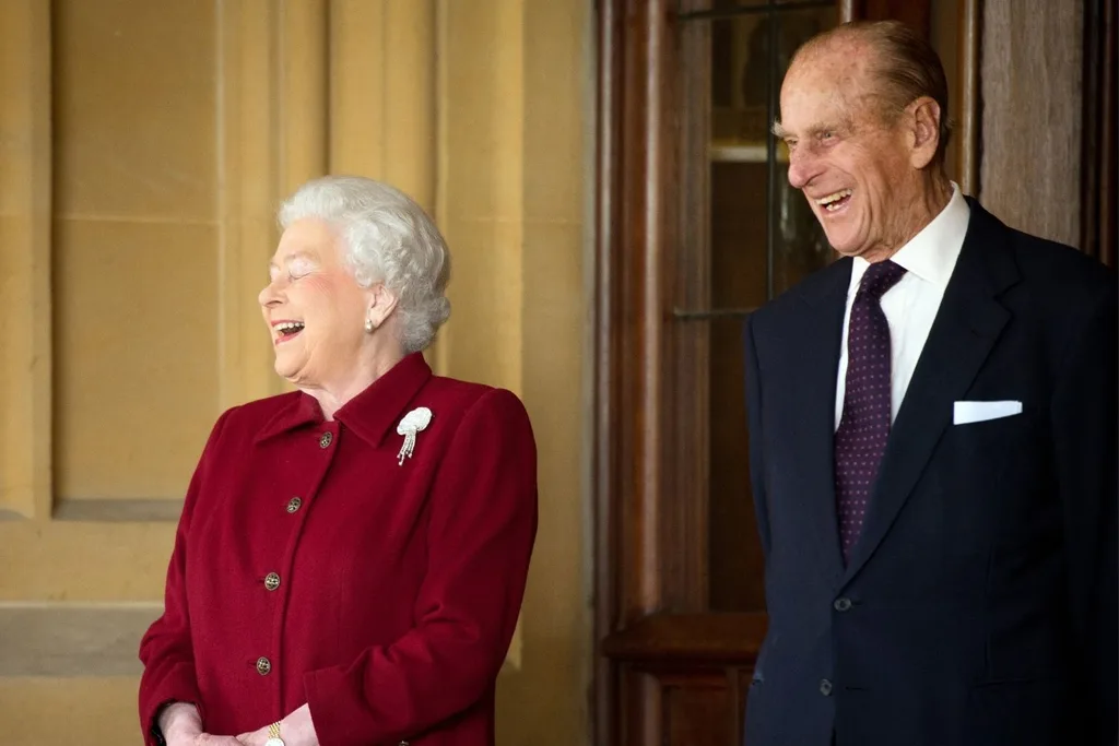 prince philip the queen laughing