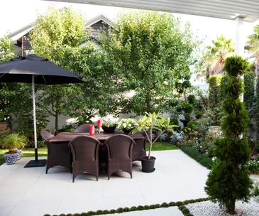 This picture-perfect courtyard garden is small in size but perfectly formed