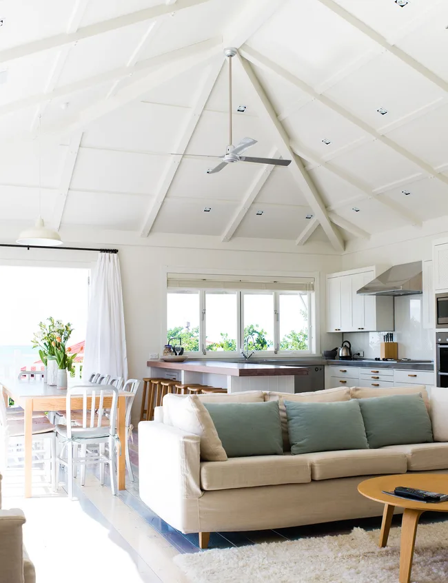 Seafoam and taupe, natural interior