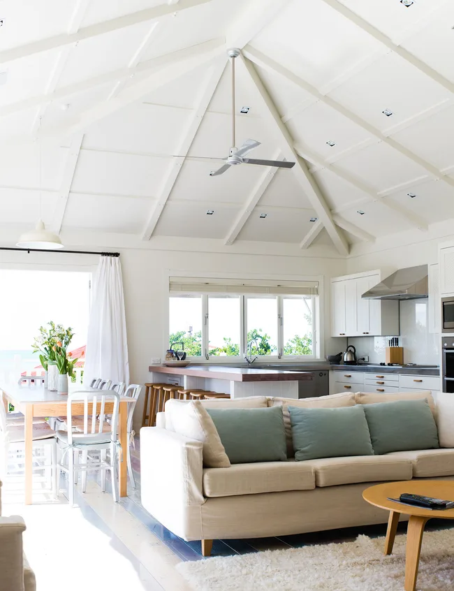Seafoam and taupe, natural interior
