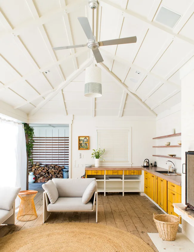 The cabana-style living space